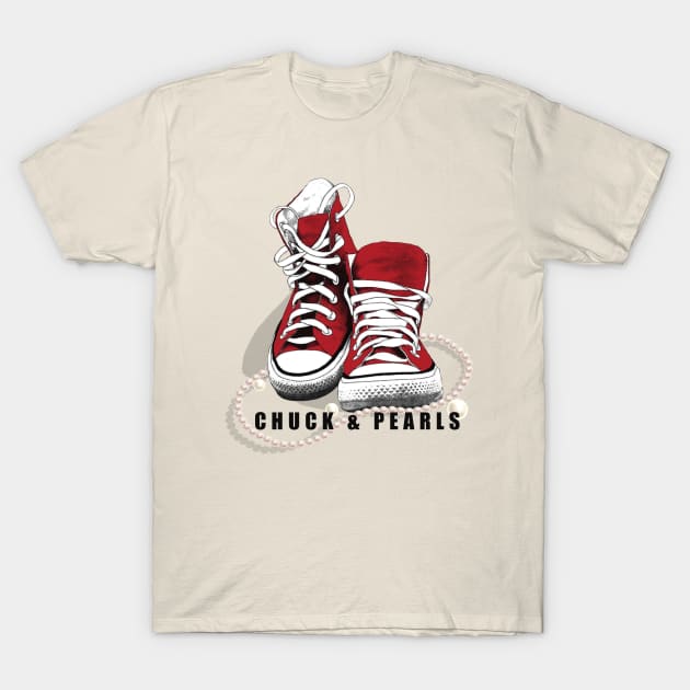 Chuck and Pearls T-Shirt by DreamPassion